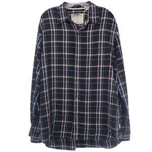 Timberland Men's Shirt LG 100% Cotton Plaid Long Sleeve Button
